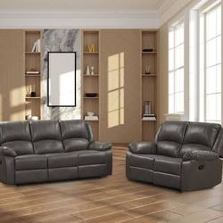 2 PIECE SOFA & LOVESEAT RECLINERS $999