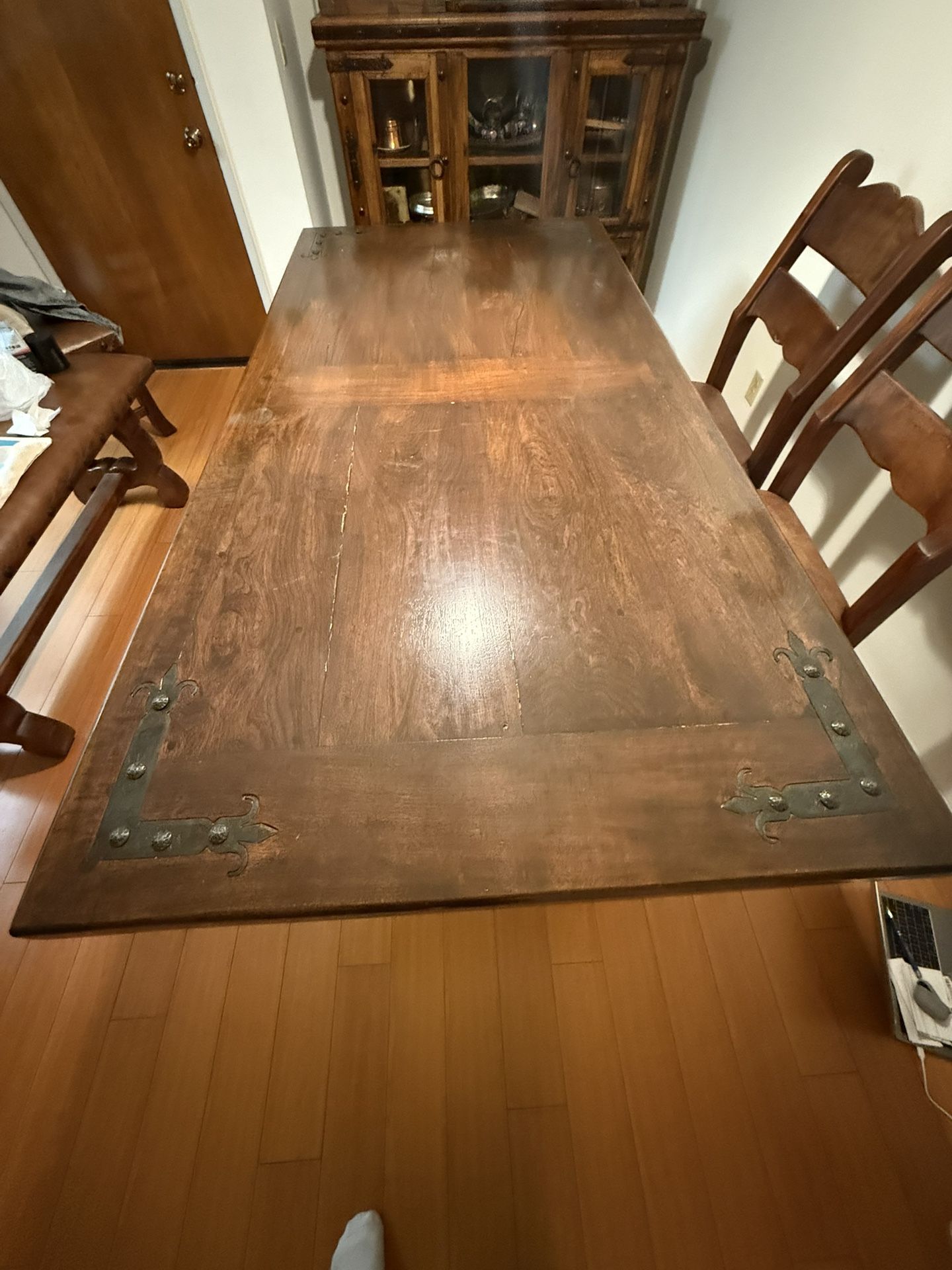 Handmade oak dining table set