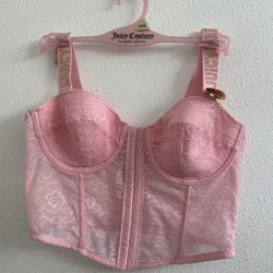 Juice Couture Lola Pink Bustier Lingerie Bra
