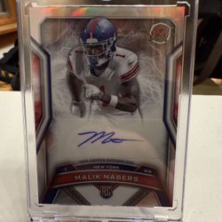 2024 Topps Resurgence Malik Nabers Rookie Signature RC Auto #RRS-MN Giants