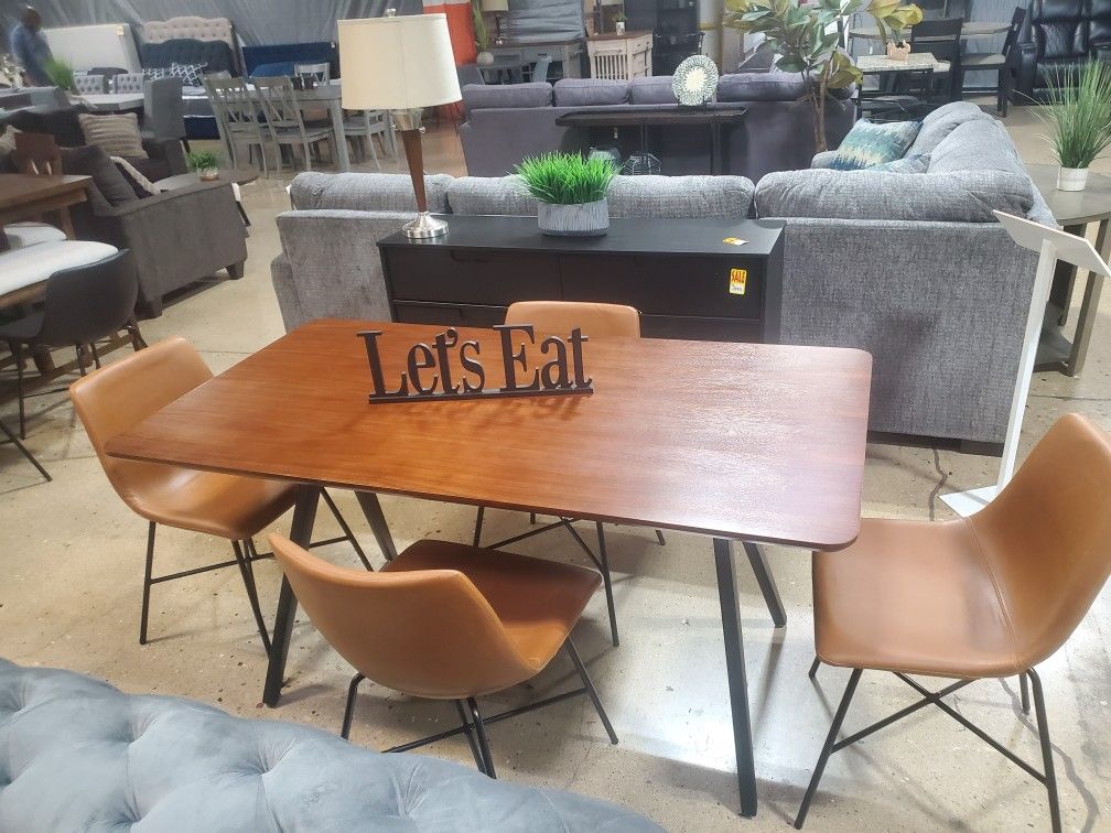 Mid Century Modern Style 5 Pc Dining Set (New In A Box)