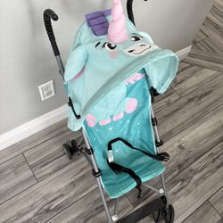 Cosco Kids Comfort Height Toddler Umbrella Stroller with Canopy Unicorn