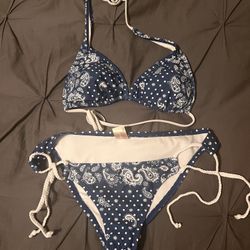 Women’s Blue Paisley Bikini 👙 