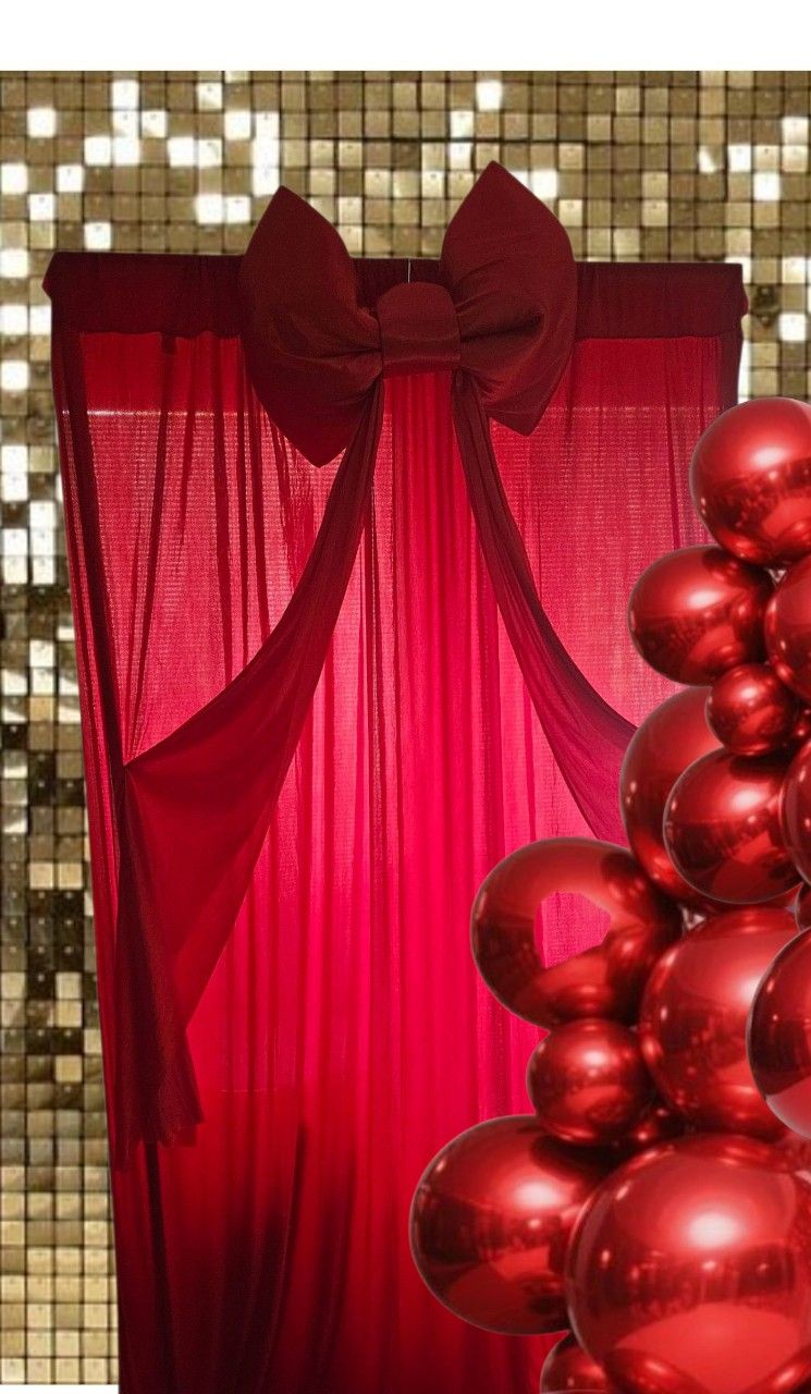 Red Bow Backdrop 