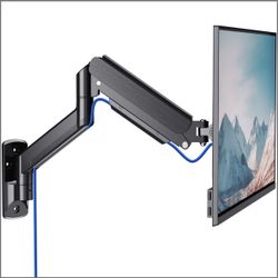 WALI Single Monitor Wall Mount, Spring Monitor Arm For 1 Screen Up To 32 Inch