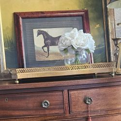Vintage Horse Print Framed 