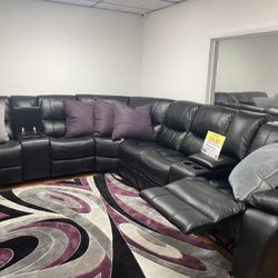 Madrid Black Sectional Easy Financing And Delivery 