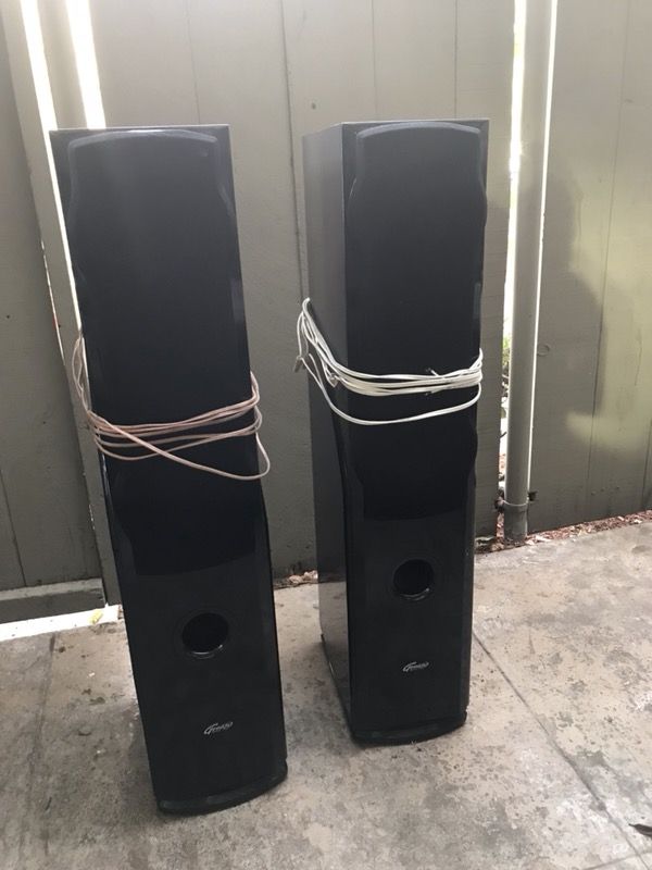 Home theater tower speakers by Genesis Media Labs