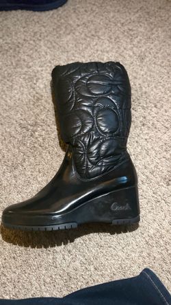 Coach Cantina Quilted Wedge Snow Boots