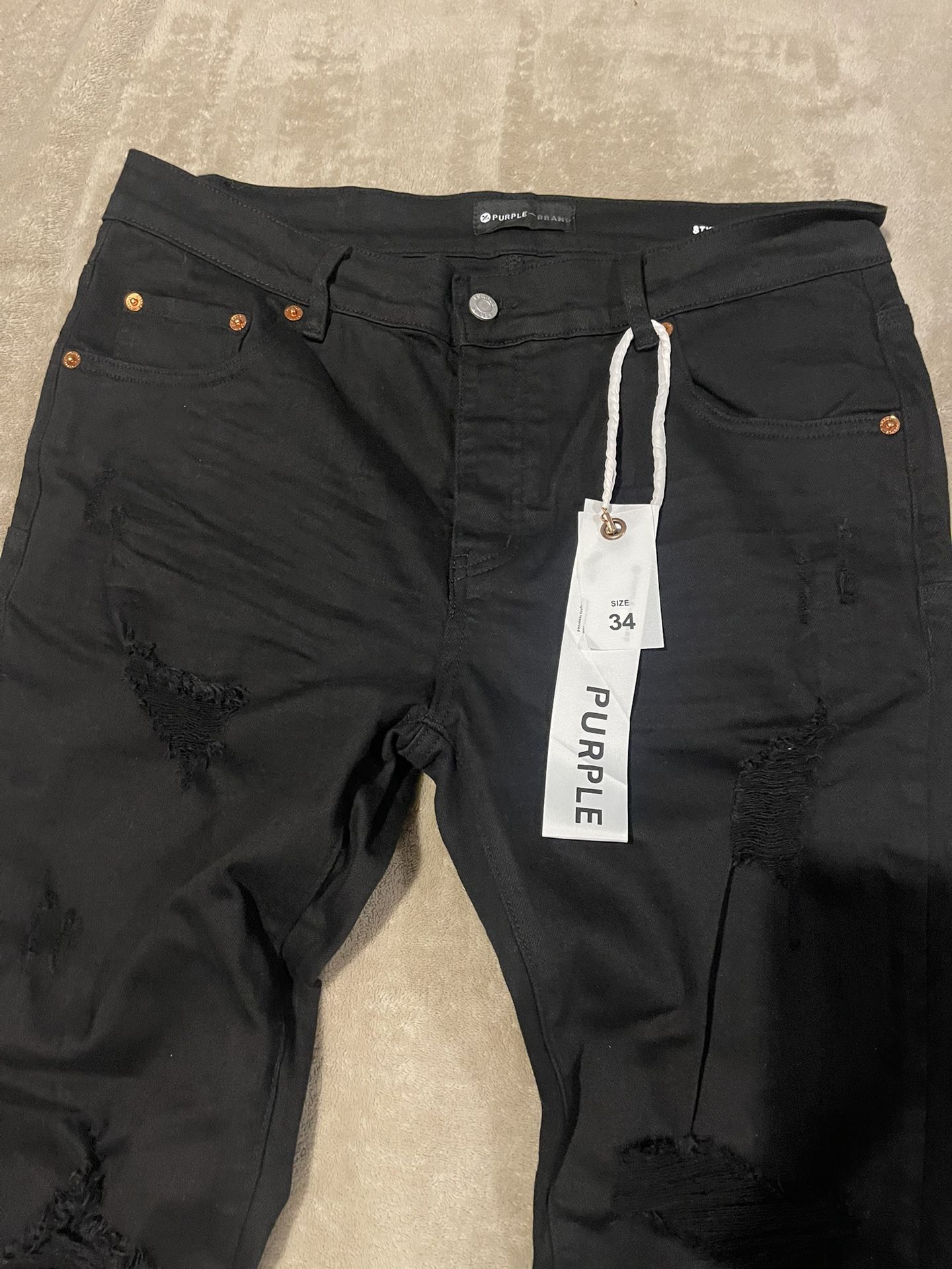Purple Jeans Size 34 Black