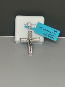 Sterling silver with moissanite pendants