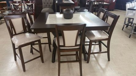 Large counter height dining table set - Please Read Ad