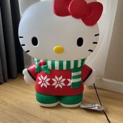 Christmas Blow Mold Decor Hello Kitty in Sweater, 26"