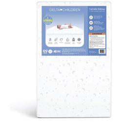 Delta Children Twinkle Galaxy Limited 4-inch Mini Crib Mattress - Premium Sustainably Sourced Fiber 