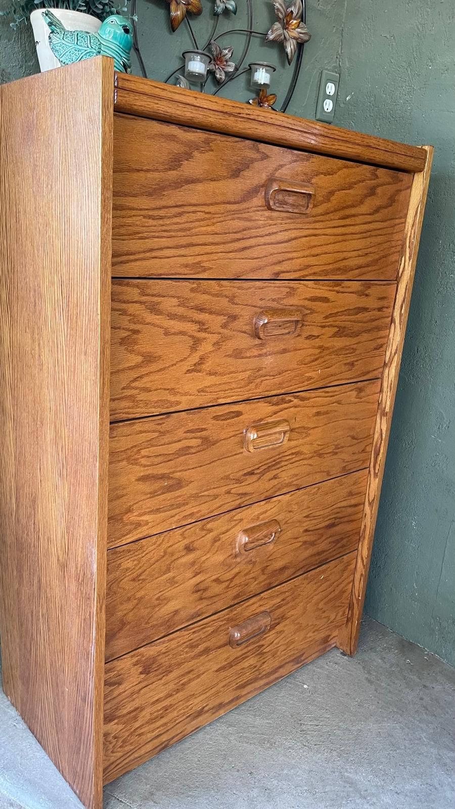Tall Solid Wood Dresser 