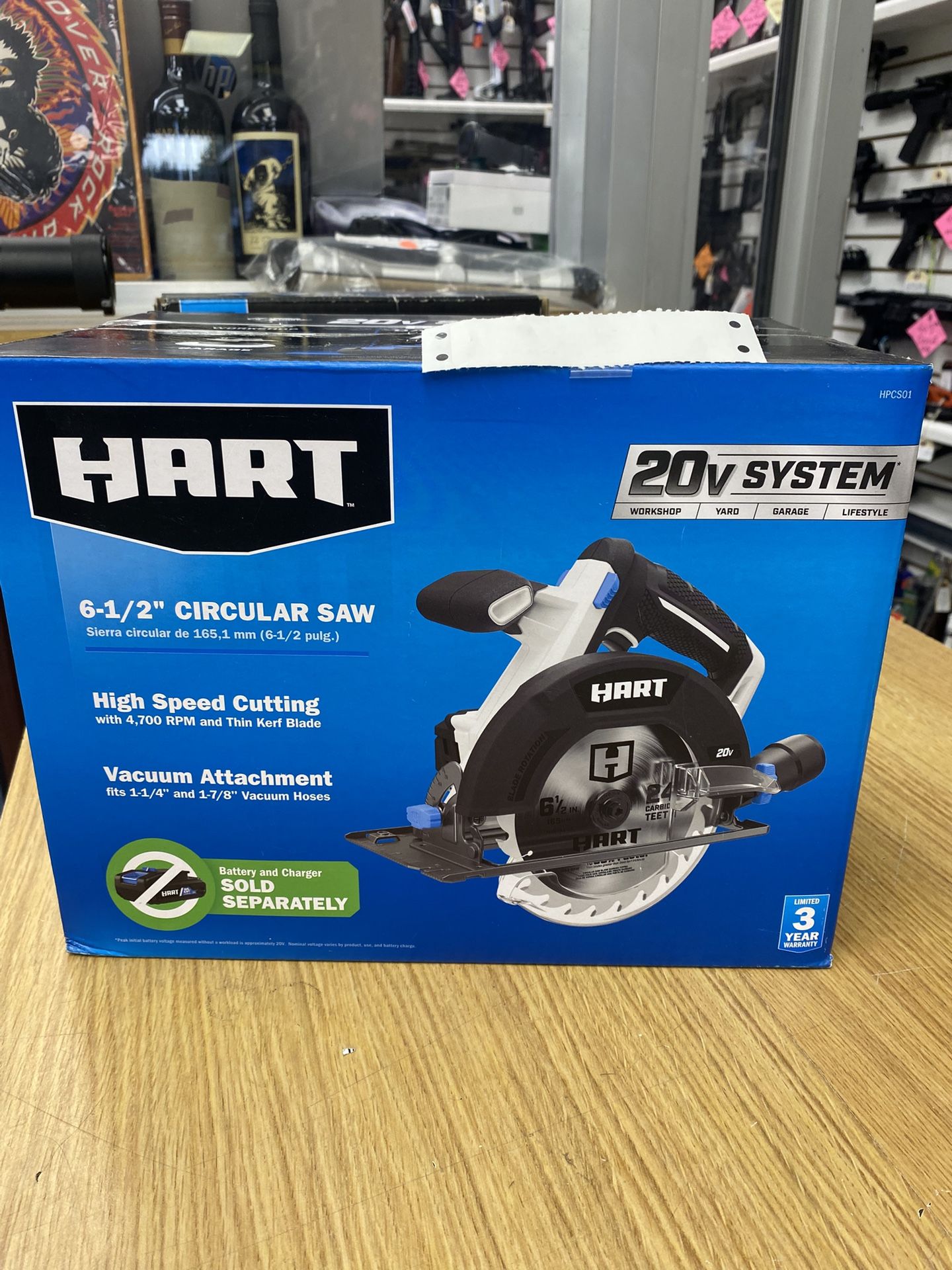 HART 20V Cordless 6.5-Inch Circular Saw (Battery Not Included) HPCS01