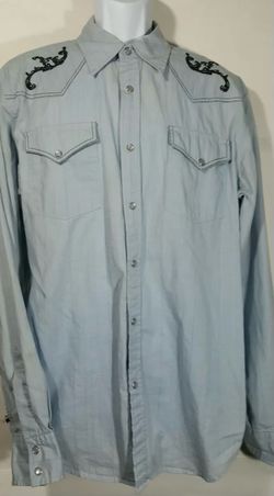 Guess Western Snap Button Shirt with Embroidery