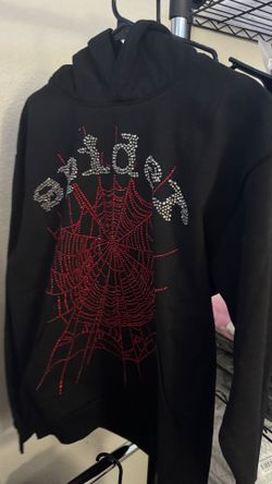 Sp5der OG Rhinestone Hoodie 'Black'