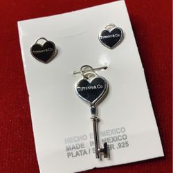 Sterling Silver  .925 Earrings & Pendant Set 