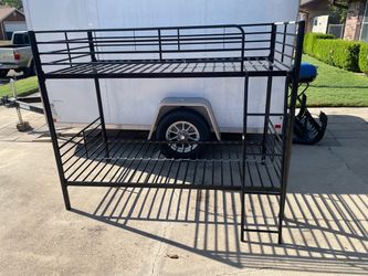 Kid metal bolt together bunk beds