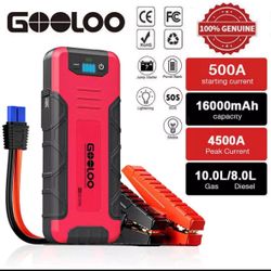 GOOLOO GE4500 Car Battery Jump Starter 4500A Peak Jump Starter USB Quick Charge 