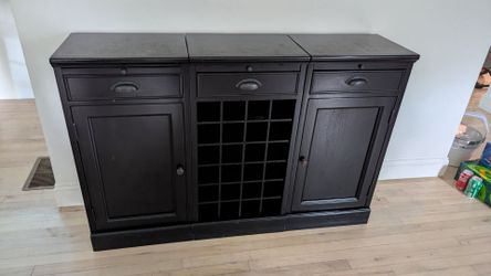 Pottery Barn Modular Bar Buffet with Wine Grid