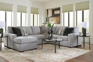 Modern Sectional Sofa with Reversible Chaise – Nickel Gray | $54 Down