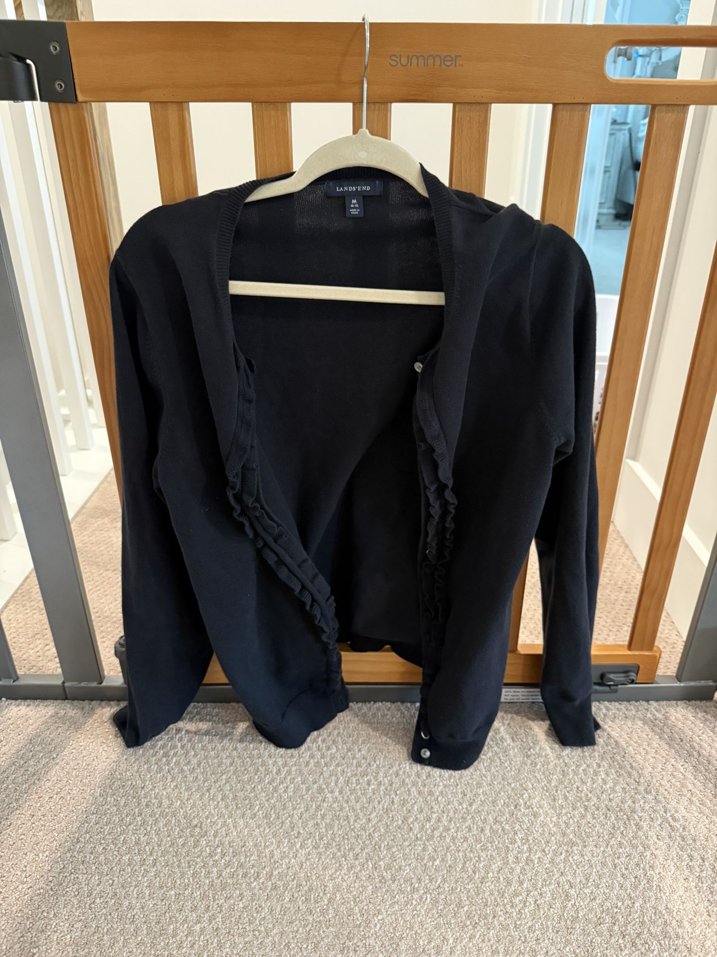 Lands End Black Cardigan