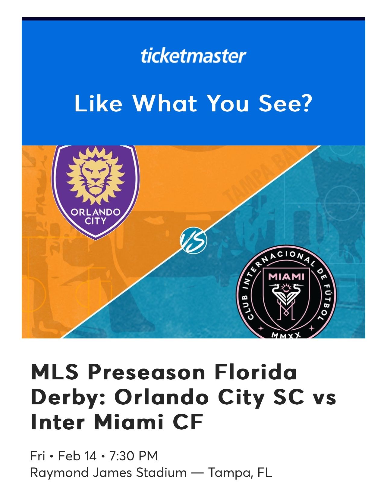 Orlando Soccer Club Vs Inter Miami Tickets. Messi Tickets Best Offer
