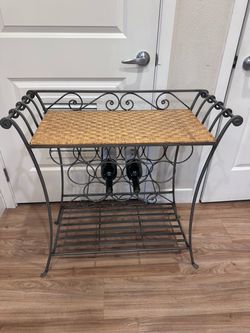 Pier 1 Imports Miranda Metal and Wicker Wine Rack