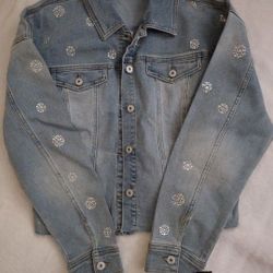Rhinestone Denim Jacket 