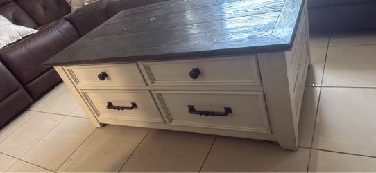 Farmhouse Coffee Table with Drawers from Bob’s discount furniture or Ashley’s