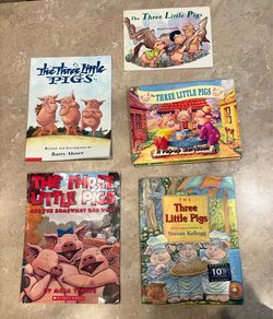 Three Little Pigs & Big Bad Wolf -11 books, retell, reading, school, Classroom, library, fairytale