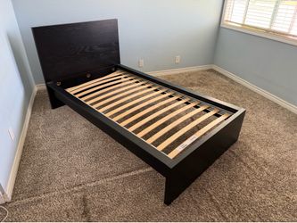 Twin bed frame and head board