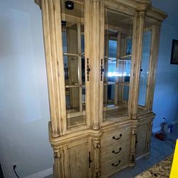 Dinning table and hutch