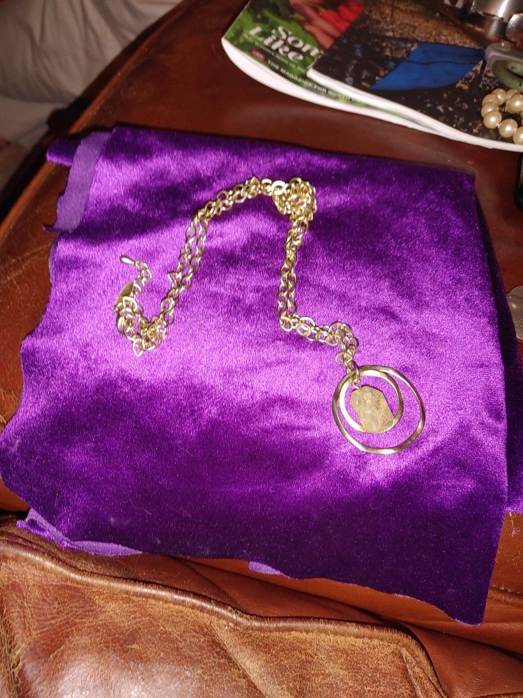Citrine Type Stone Necklace