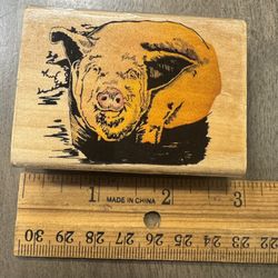 Pig Rubber Stamp 
