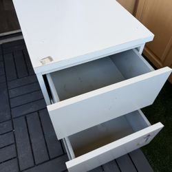 Small White 2-Drawer Cabinet / Nightstand