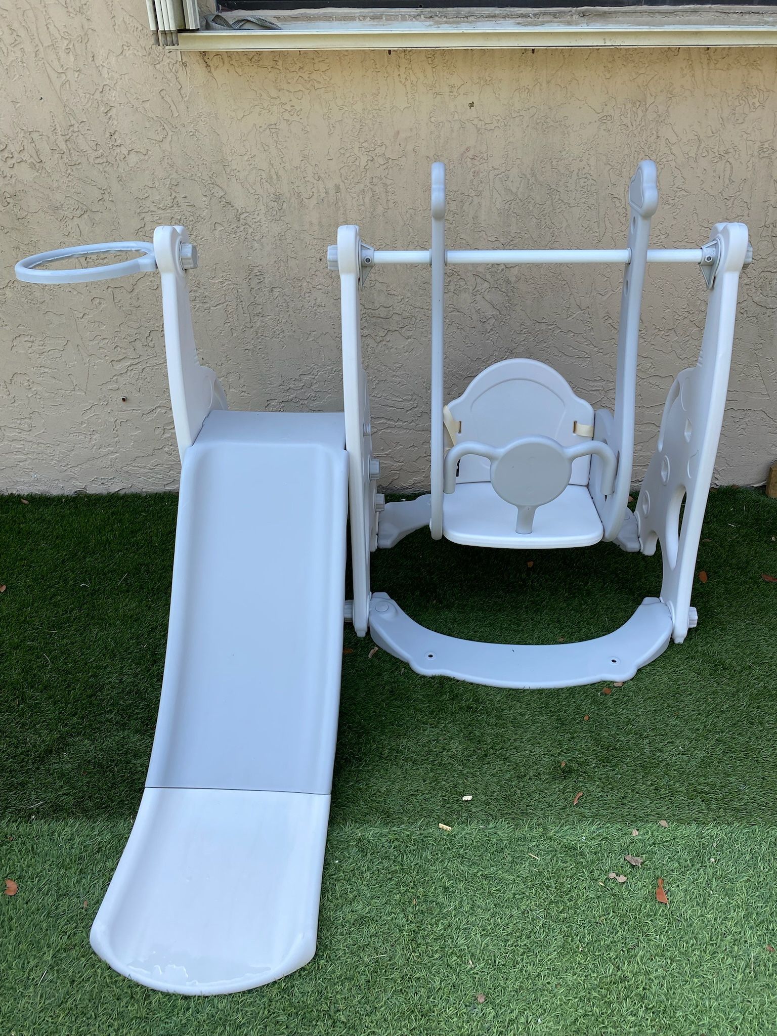 3 in 1 Toddler Slide & Swing Set with Basketball Hoop & Ball - Delivery for a Fee - See My Items