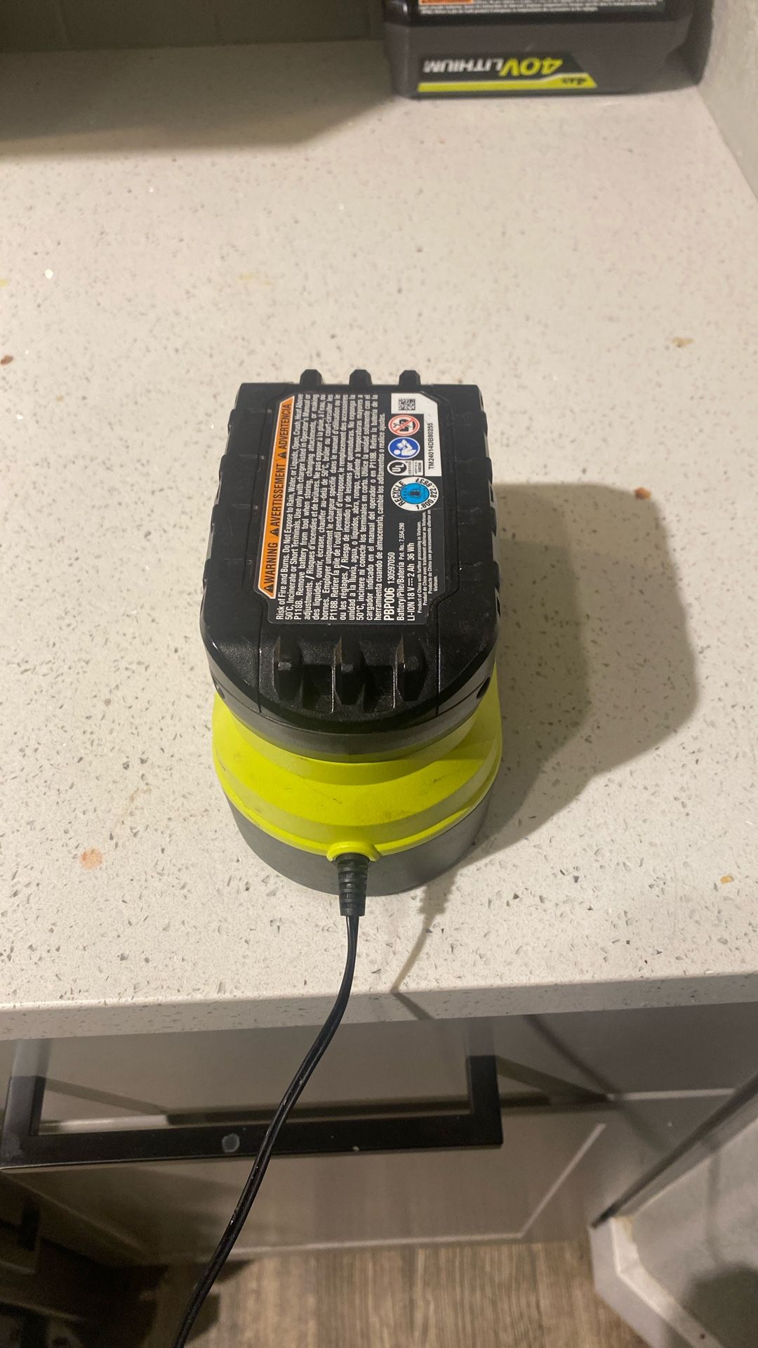 Ryobi 18v Battery With Charger
