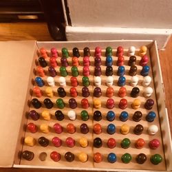 Wooden PegBoard Helps Preschoolers With Math And Colors  (100-1 Missing)