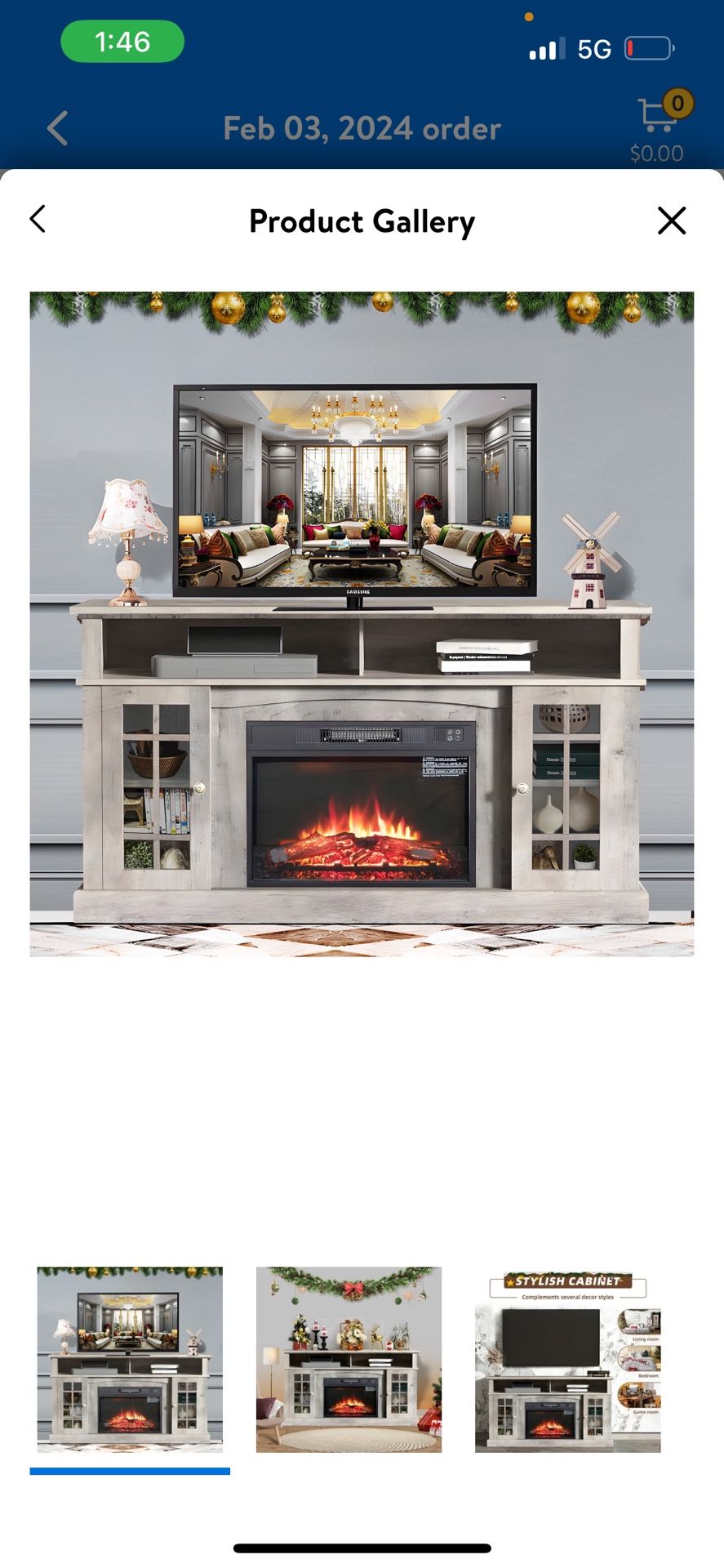 TV Stand Console With Electric Fireplace