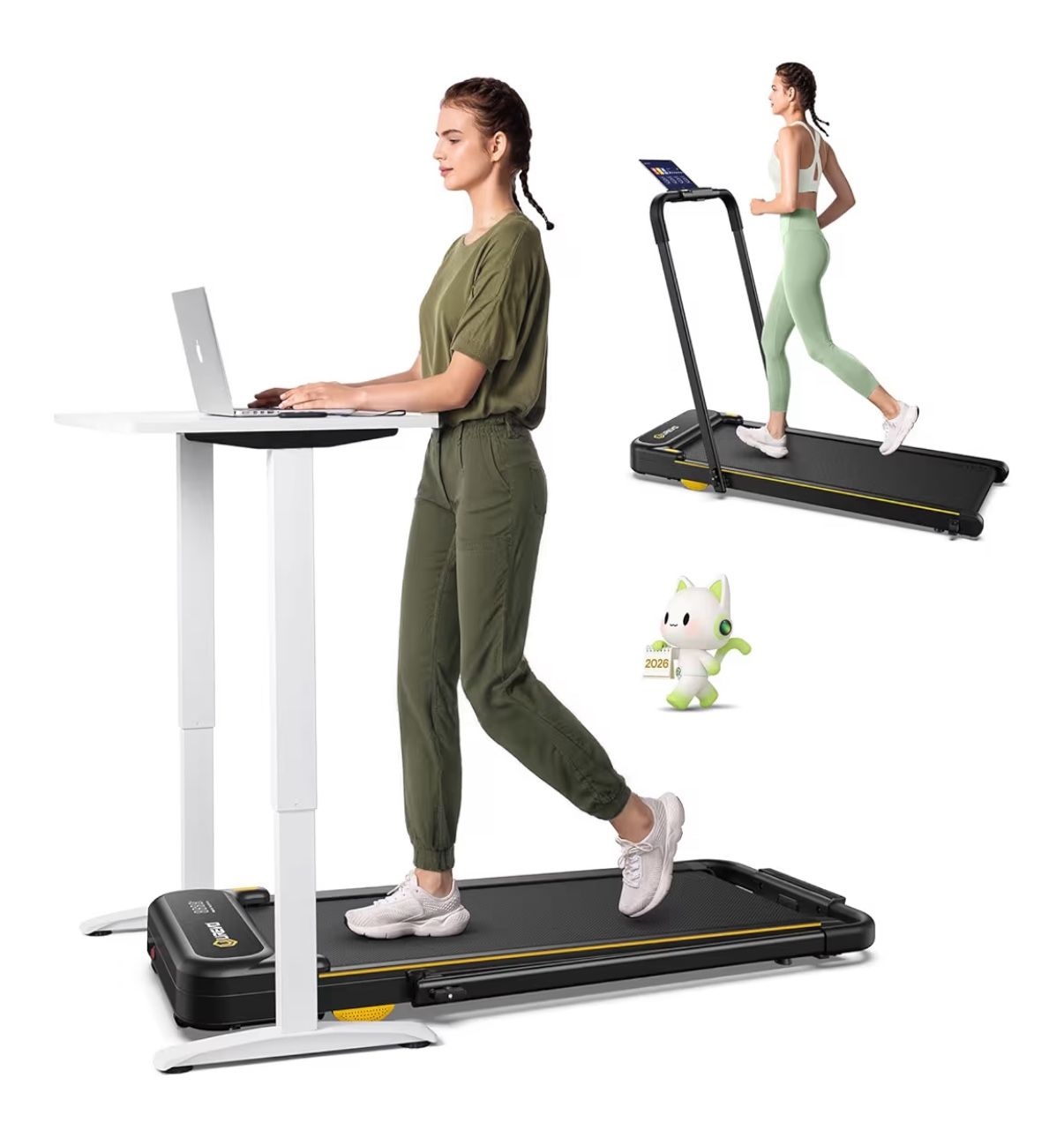 Brand new UREVO - Strol 2E 2-in-2 Folding Walking Pad Treadmill