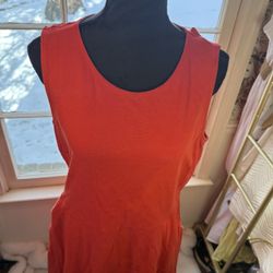 New York & company a line dress sundress X large front pockets 