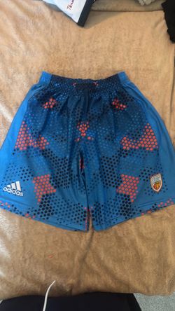 Adidas Basketball Shorts Blue Orange sz M