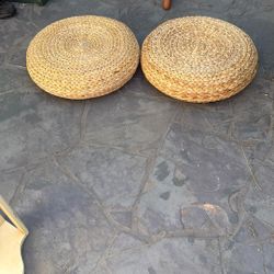 Banana Leaf Bowl Stool Pair