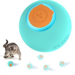 ROJECO Interactive Cat Ball Toy with 3 Modes, Upgraded Automatic Rolling Moving Ball Toys for Indoor Kitten