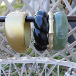 Four Vintage Stackable 80's Style Bangles