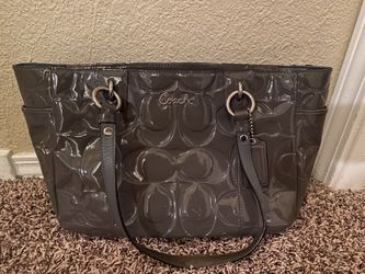 Coach purse - Grey Patent Leather