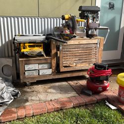 Wood Working Tools And Bench 
